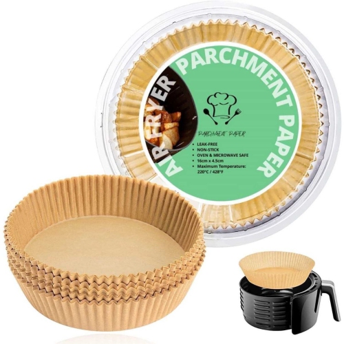Air Fryer Disposable Paper,50 Pcs Parchment paper, Air fryer, Oil-proof, Water-proof, Parchment Baking Paper for Baking Roasting Microwave