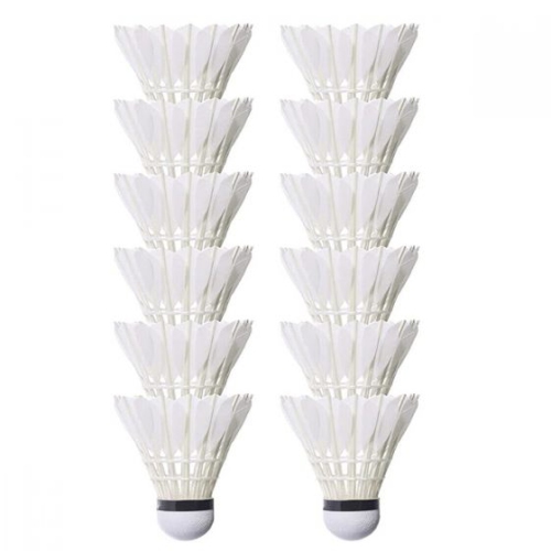 12-Pack High-Speed Goose Feather Badminton Shuttlecocks – Durable, Stable, and Ideal for Sports Training