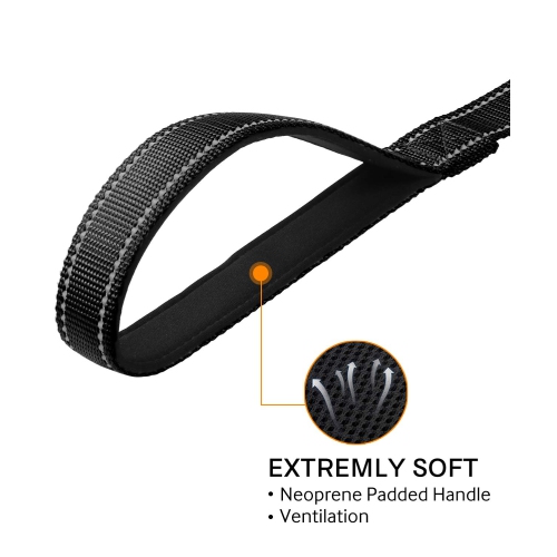 Corde à tirer pour animal de compagnie KL-039 Premium - fibre de bambou noire élégante pour une durabilité optimale, taille moyenne pour les chiens