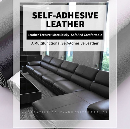Leather Repair Tape Self-Adhesive Patches Kit for Couches Car Seats Furniture Sofa Vinyl Chairs Jackets Shoes Bags Black - 1Pcs