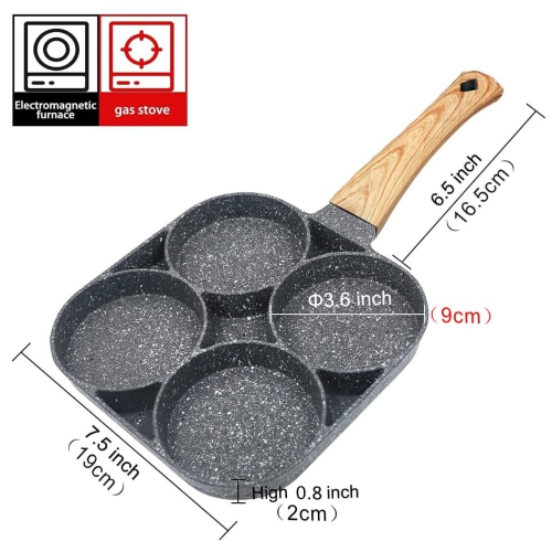 Moule à omelette à 4 trous pour la machine à crêpes au jambon aux œufs de burgers