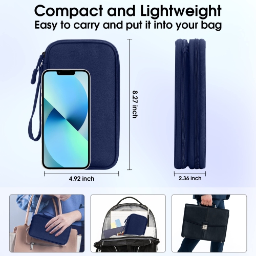 Electronic Organizer, Travel Cable Organizer, Double Layers Portable Waterproof Pouch, Electronic Accessories Storage Case for