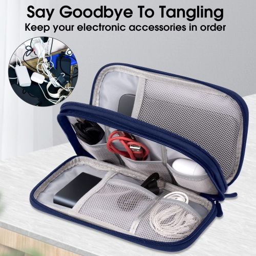 Electronic Organizer, Travel Cable Organizer, Double Layers Portable Waterproof Pouch, Electronic Accessories Storage Case for