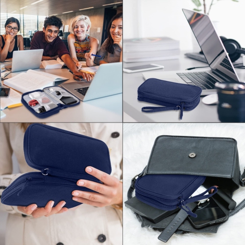 Electronic Organizer, Travel Cable Organizer, Double Layers Portable Waterproof Pouch, Electronic Accessories Storage Case for