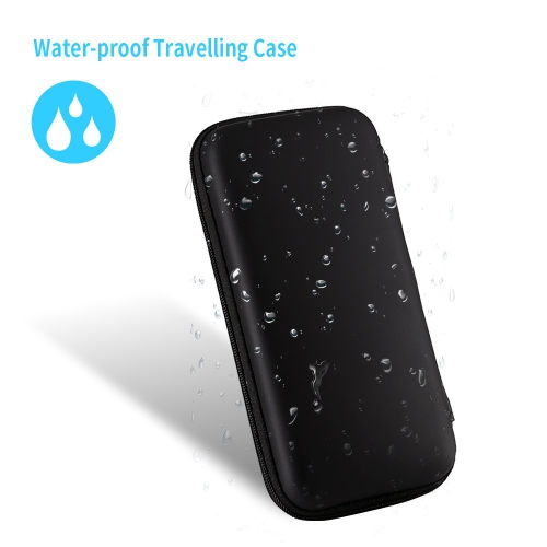 Travel Case-Electronics Cable Organizer,Hard EVA Carrying Case Tool Case, Protective Power Bank Case Storage Bag Dual Zipper Pouch for External