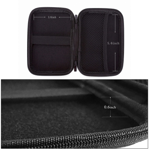Carrying Case Portable Accessories Organizer Bag for External Hard Drive Cables Chargers Compatible with Toshiba Canvio Basics Seagate Expansion WD