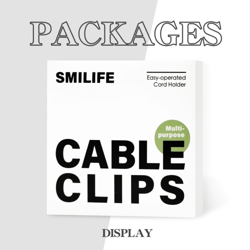 Cable Clips, Phone Cord Holders, Cord Organizer Wire Clips, Cord Holder for Desk, Nightstand, Car and Office, White 9 PCS