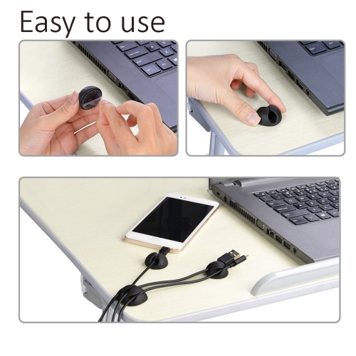 Paquet de 12 pinces de câble longue durée, support de cordon et cache-câble de bureau, organisateur de câble de chargement et système de gestion pour