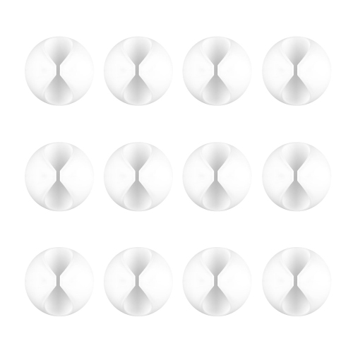 12 Pack Cable Clips, Wire Organizer Holder Adhesive Cord Management Charger Wire Holder Clips for Desk, Home, Office, Car, Cubicle, Nightstand - White