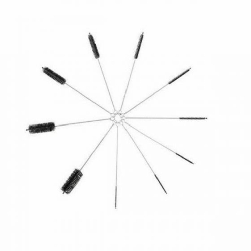 10-Piece Straw Cleaning Brush Set – Food-Grade Nylon Bristles, Stainless Steel Handle, Spiral Design for Thorough Cleaning