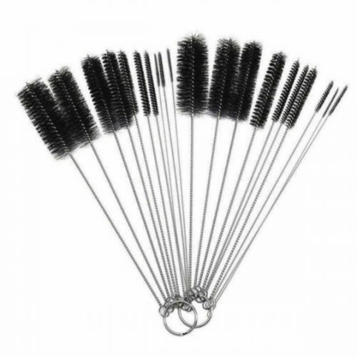 10-Piece Straw Cleaning Brush Set – Food-Grade Nylon Bristles, Stainless Steel Handle, Spiral Design for Thorough Cleaning