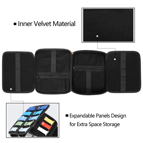 Watch Band Storage Case Holds 26 Watch Straps, Travel Organizer Bag Compatible for All Series of Apple Watch Bands and Accessories, Quilted Black