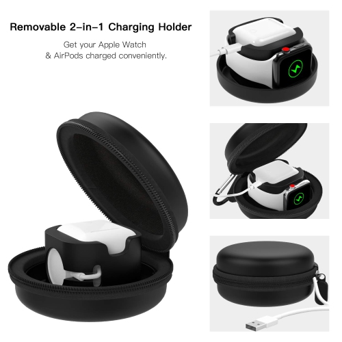 Storage Box Compatible with Apple Watch Series 9/8/7/6/5/4/3/2/1/SE,Portable Bag Fit iWatch 38mm 40mm 41mm 42mm 44mm 45mm and Airpods Pro/3/2/1