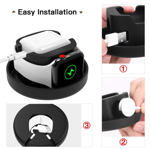 Storage Box Compatible with Apple Watch Series 9/8/7/6/5/4/3/2/1/SE,Portable Bag Fit iWatch 38mm 40mm 41mm 42mm 44mm 45mm and Airpods Pro/3/2/1