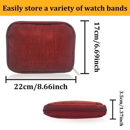 Waterproof Watch Band Storage Case, Oxford Cloth Watch Band Organizer Portable Watch Strap Holder with 8 Watch Bands Slots