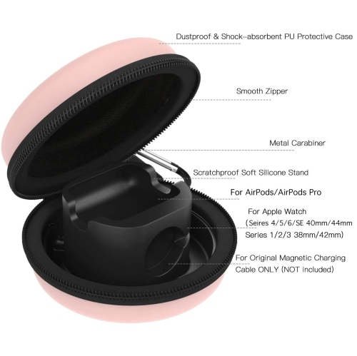 torage Box Compatible with Apple Watch Series 9/8/7/6/5/4/3/2/1/SE, Protective Bag Fit iWatch 38mm 40mm 41mm 42mm 44mm 45mm and Airpods Pro/3/2/1