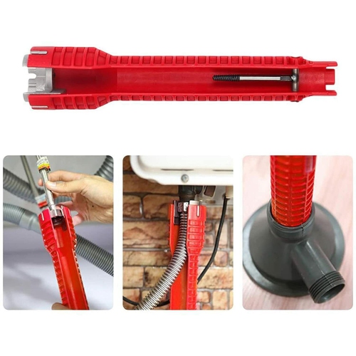 Outil de réparation d'évier à clé plate 8-en-1, haute qualité