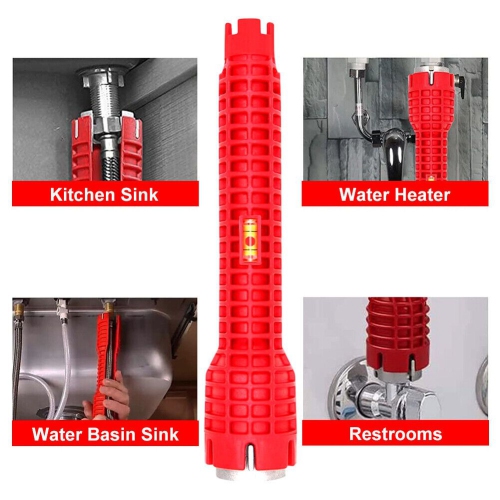 Outil de réparation d'évier à clé plate 8-en-1, haute qualité