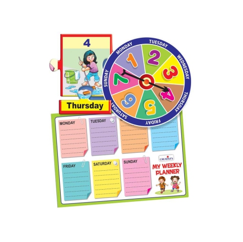 Creative Educational Day Puzzle ,Fun With Learning Toy Game ,2 sets of self-correcting 7 pieces puzzles, And activity guide Puzzle