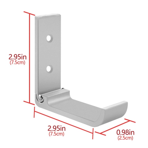 Foldable Wall Mount Headphones Holder,Headset Wall Hanger,Aluminum Wall Mount Hook,Hold Up to 1KG with 3M Adhesive Tape,20KG with Screws,Stand Come