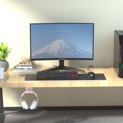 Headphone Hook Under Desk - Headphone Holder Under Table, Adhesive Gaming Headphone Stand Hanger Desk Mount for Most Headphone(Pink-2P)