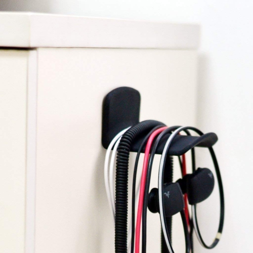 Headphone Hanger Holder Wall Mount, Headset Hook Under Desk, Universal Adhesive Stand for All Headphones, Gaming Headphones, Earphones, Cables - HS907