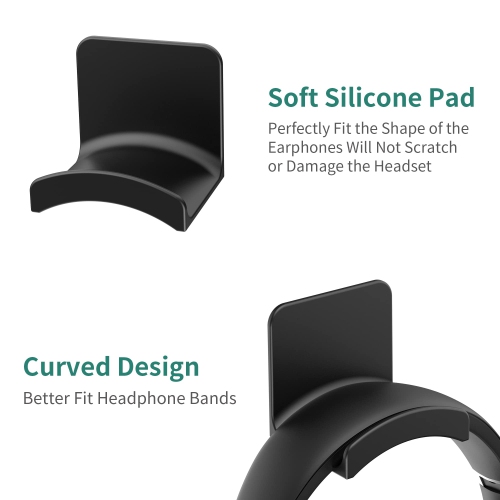 Headphone Stand Headset Holder - Adhesive Gaming Headphone Hanger Hook Desk Mount for Most Headphone & Controller