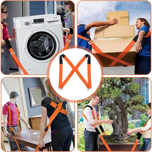 Moving Straps, 2-Person Lifting and Moving System Shoulder Belt for Carry Heavy Furniture, Appliances, Mattresses, Easily Secure to Lift Heavy