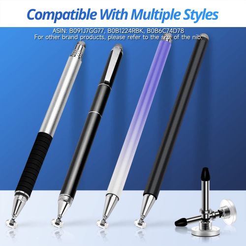Stylus Tips Replacement Tips only 12 Pack Passive Stylus Pen disc Universal nibs Compatible with Capacitive Touch Screen