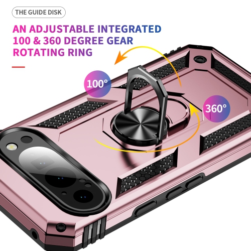 XCRS Slim Fitted Ring Cover, Built in Kickstand Ring Armor Case for Google Pixel 9 Pro XL