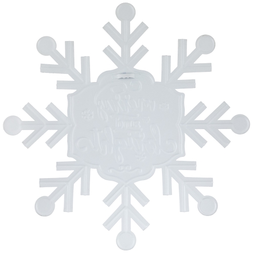 Merry and Bright Snowflake Metal Wall Sign - 15.75"