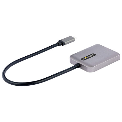 StarTech USB-C to Dual DisplayPort 1.4 Adapter - Space Grey