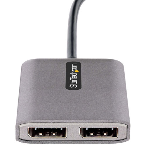StarTech USB-C to Dual DisplayPort 1.4 Adapter - Space Grey