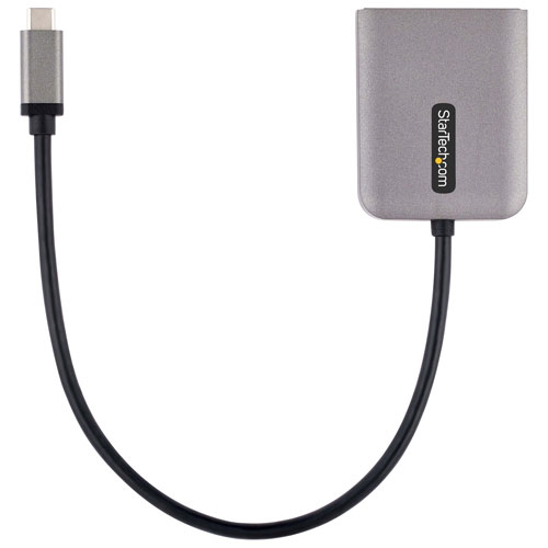 StarTech USB-C to Dual DisplayPort 1.4 Adapter - Space Grey