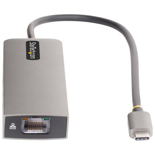 Concentrateur USB-C Ethernet 2,5 Gb/s de 100 W à 3 ports de StarTech - Gris cosmique
