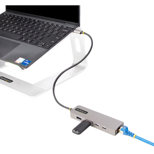 Concentrateur USB-C Ethernet 2,5 Gb/s de 100 W à 3 ports de StarTech - Gris cosmique