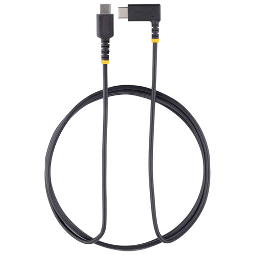 StarTech 2m USB-C to Right Angle USB-C Cable (R2CCR-2M-USB-CABLE) - Black