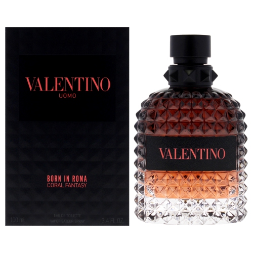 VALENTINO  Uomo Born In Roma Fantasy By for Men - 3.4 OZ Edt Spray In Coral
