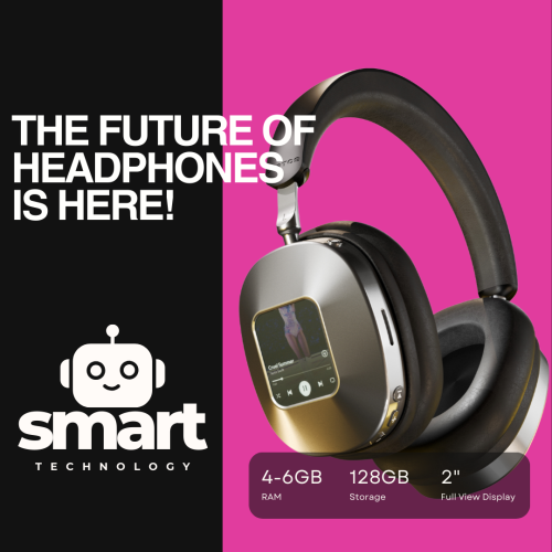 Écouteurs sans fil Vernte ANC, assistant vocal, stockage 128&nbsp;Go, suppression active du bruit hybride, LTE, Wi-Fi, Bluetooth, se écran de 2 po -