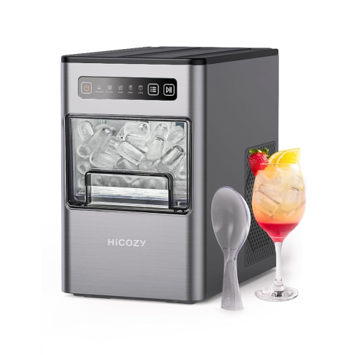 HICOZY  Countertop Bullet Ice Maker In Grey