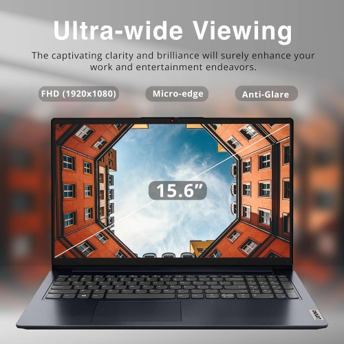 Lenovo IdeaPad 15.6" FHD Laptop for Business, Intel Pentium 4-Core CPU, 416GB Storage(256GB SSD+160GB Docking Station Set), 8GB RAM, HD Webcam, 1