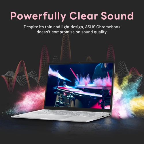 ASUS 14" FHD Chromebook Laptop, Intel M3-8100Y Processor, 224GB Storage, 8GB RAM, Intel HD Graphics, Backlit Keyboard, Chrome OS, Silver