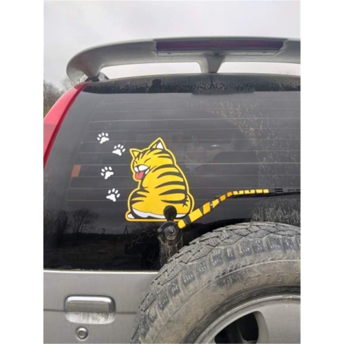 Realistic 3D Car Wiper Blade Decoration, Cat Picture