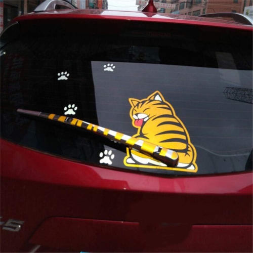 Realistic 3D Car Wiper Blade Decoration, Cat Picture