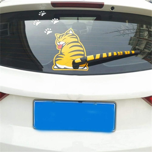 Realistic 3D Car Wiper Blade Decoration, Cat Picture