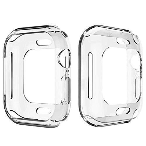 Watch Series 1 2 3 Case 38mm/42mm Smart Watch Cover-42mm soft HD High Sensitivity Screen Protector with TPU All Around Anti-Fall Bumper Protective