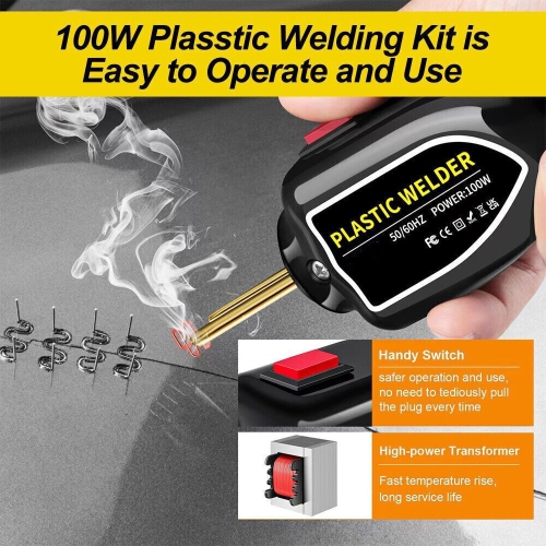 US Plug Professional Plastics Welder machine , Car Bumper Crack Repair Hot Stapler Kit, Hot Stapler Heating Plastic Welding Repairing Welder Machine