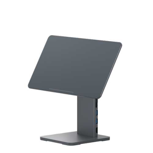 ADAM Elements Mag M Pro 11" 8 in 1 Aluminum HUB Stand for iPad Pro and Air 360 Rotating 180 Tilt USB-A 3.1 x2 USB-C PD@60W x1 HDMI 4K@60Hz microSD/SD