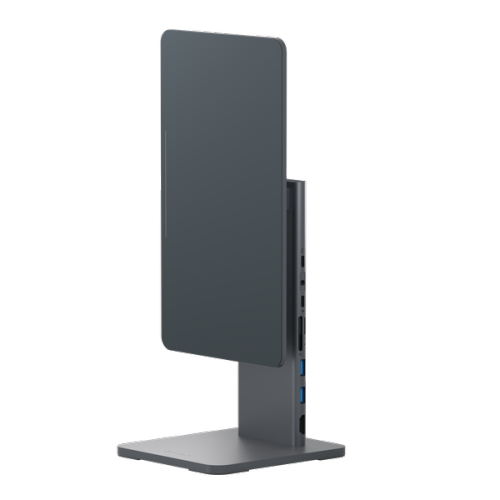 ADAM Elements Mag M Pro 12.9" 8 in 1 Aluminum HUB Stand for iPad Pro and Air 360 Rotating 180 Tilt USB-A 3.1 x2 USB-C PD@60W x1 HDMI 4K@60Hz