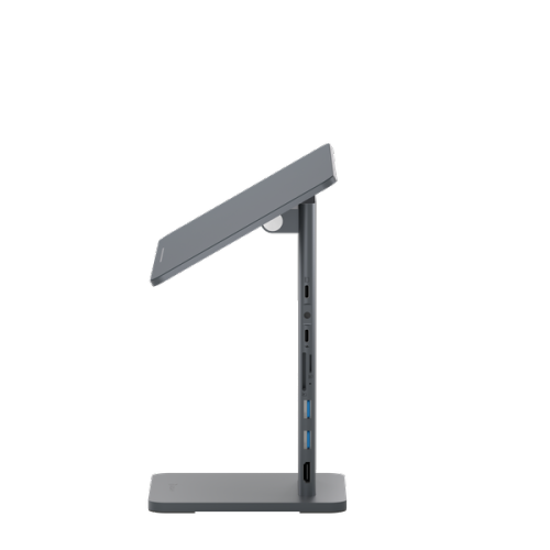 ADAM Elements Mag M Pro 12.9" 8 in 1 Aluminum HUB Stand for iPad Pro and Air 360 Rotating 180 Tilt USB-A 3.1 x2 USB-C PD@60W x1 HDMI 4K@60Hz